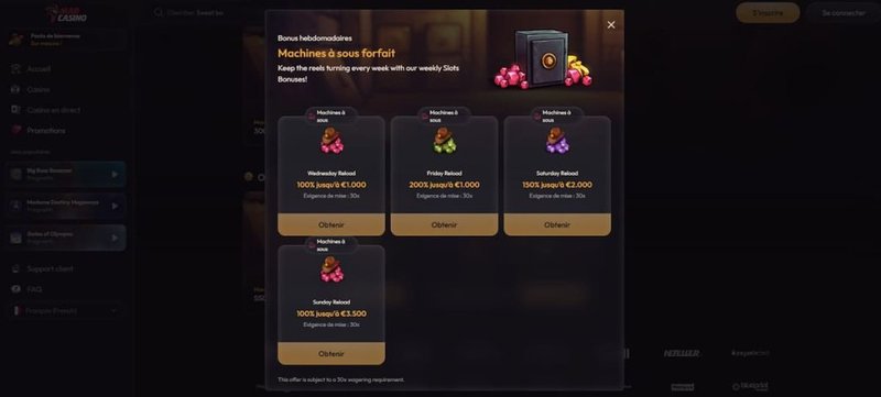 Découvrez les promotions et bonus incroyables de Madcasino France en ligne